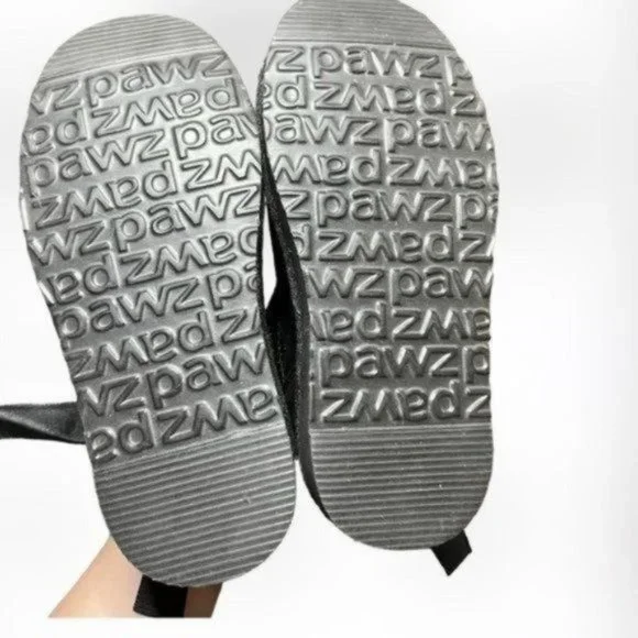 PAWZ by Bearpaw Black Bow Leather Boots Girls Size 13 - Picture 5 of 7